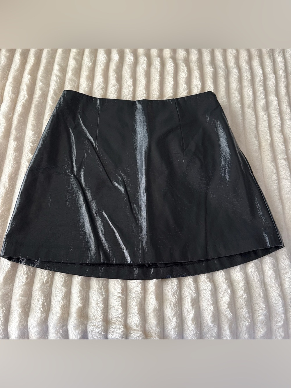 Abercrombie & Fitch Navy Vegan Leather Mini Skort | Size M | Y2K